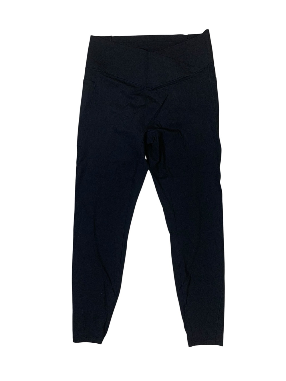 Halara Black High Rise Crossover Waist Yoga Leggings Workout Athleisure Large